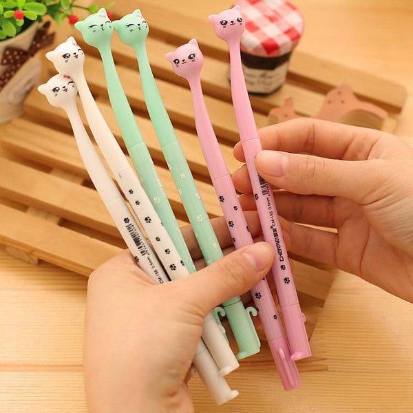 Cute Kawaii Ink Gel Cat Figure Pens