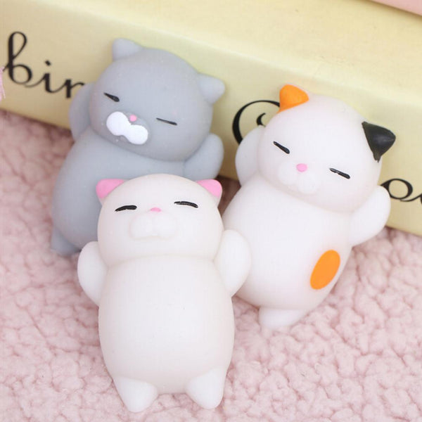 Set of 3 Cute Squishy Cat Stress Relievers