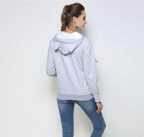 Comfy Women's Cat Hoodie Sweater