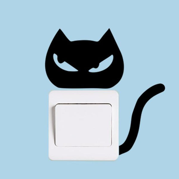 Cute Cat Wall Light Switch Decals