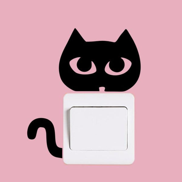 Cute Cat Wall Light Switch Decals