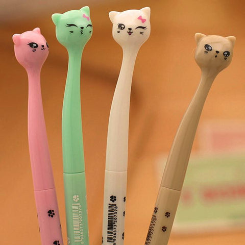 Cute Kawaii Ink Gel Cat Figure Pens