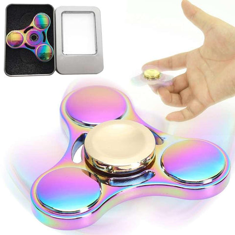 Rainbow Brass Fidget Spinner Toy