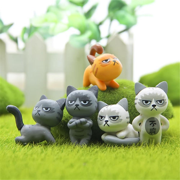 Miniature Garden Decorative Cats 6 Pieces