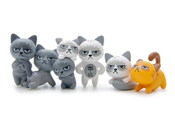 Miniature Garden Decorative Cats 6 Pieces