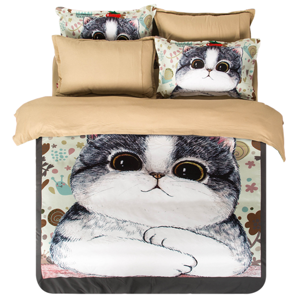 Cat Print Bedding Set