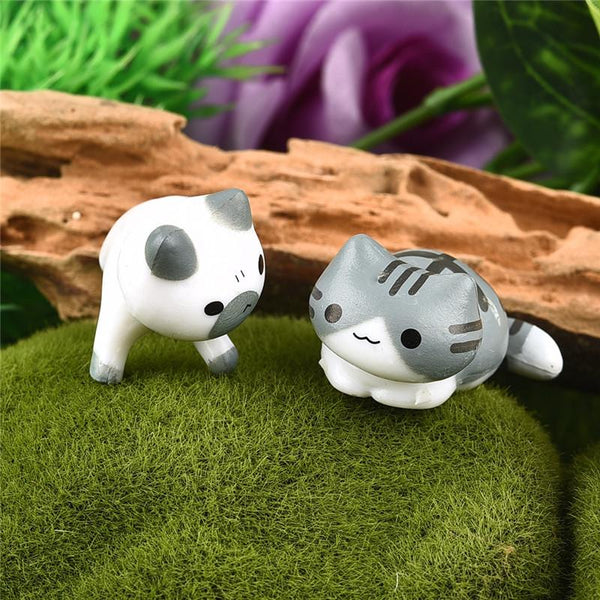 Miniature Fairy Garden Decorative Cats 6 Pieces