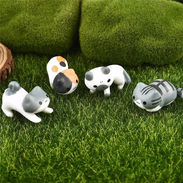 Miniature Fairy Garden Decorative Cats 6 Pieces