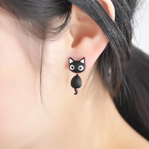Cute Cat Stud Earrings