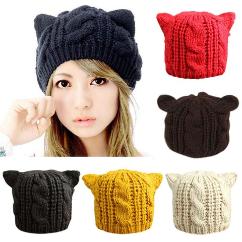Adorable Cat Ear Knitted Beanies